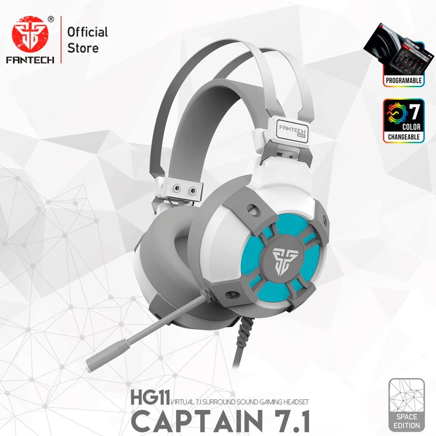 Headset Gamer Fantech Captain HG11 Space Edition - Som 7.1, RGB 7 Modos e Controle Remoto